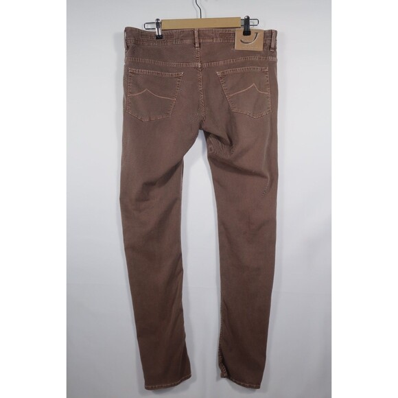 Jacob Cohen Men's Brown Jeans Size 37 X 34 Slim Ribbed Comfort Stretch Striped - Picture 9 of 14